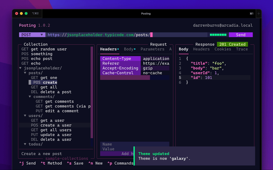 posting - A powerful HTTP client that lives in your terminal.