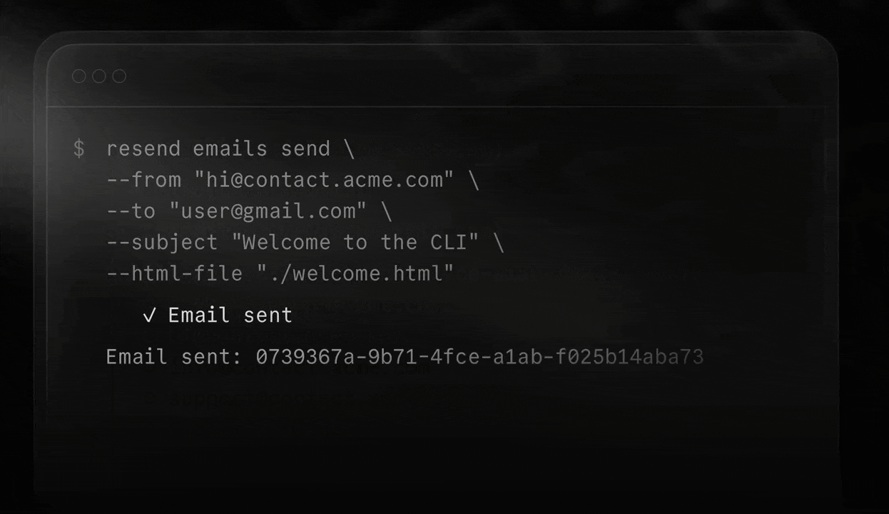 resend-cli - The official CLI for Resend.