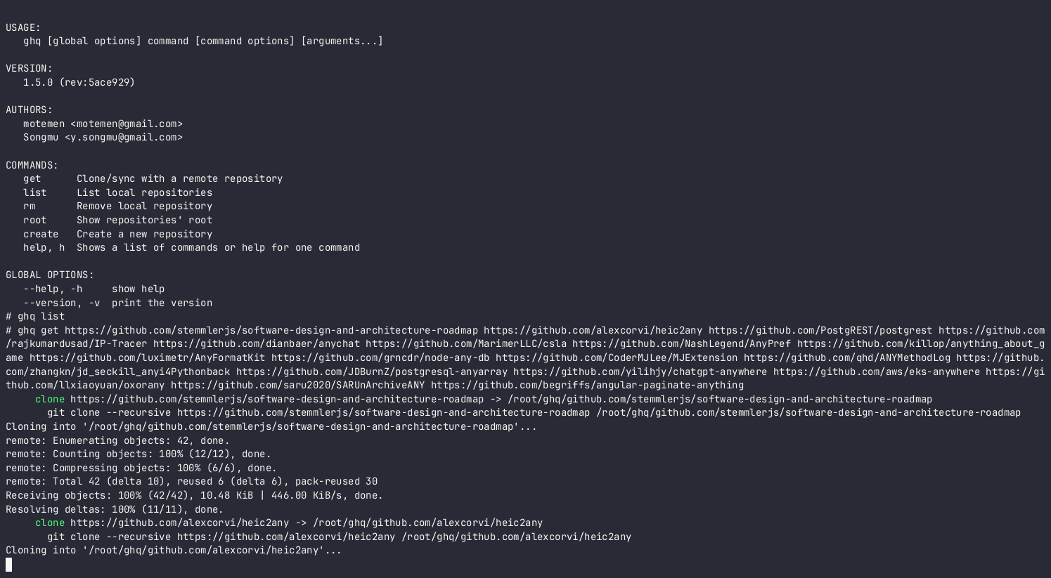 ghq - Remote repository management made easy.