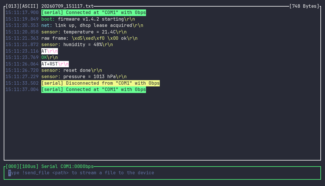 scope - A multi-platform serial monitor with scripting features.