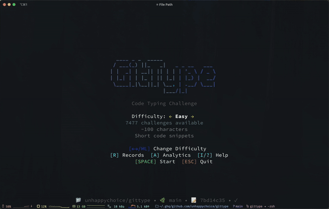 image preview of gittype