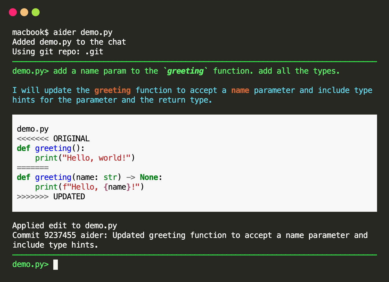 Aider ai pair programming in your terminal